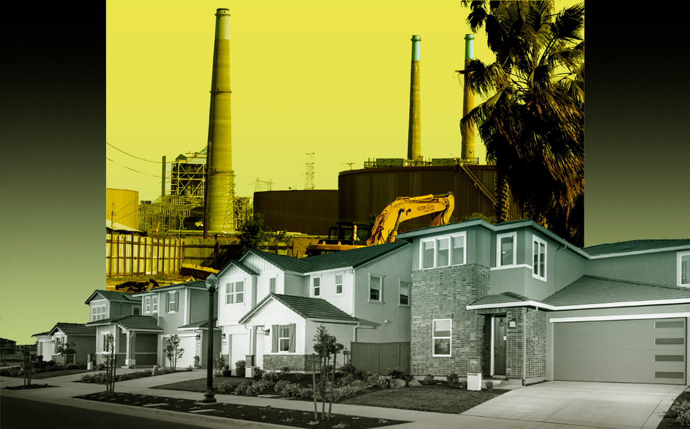 Integral Communities homes and the Pittsburg Power Plant