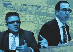 FHFA director Mark Calabria and Treasury Secretary Steven Mnuchin (Getty)