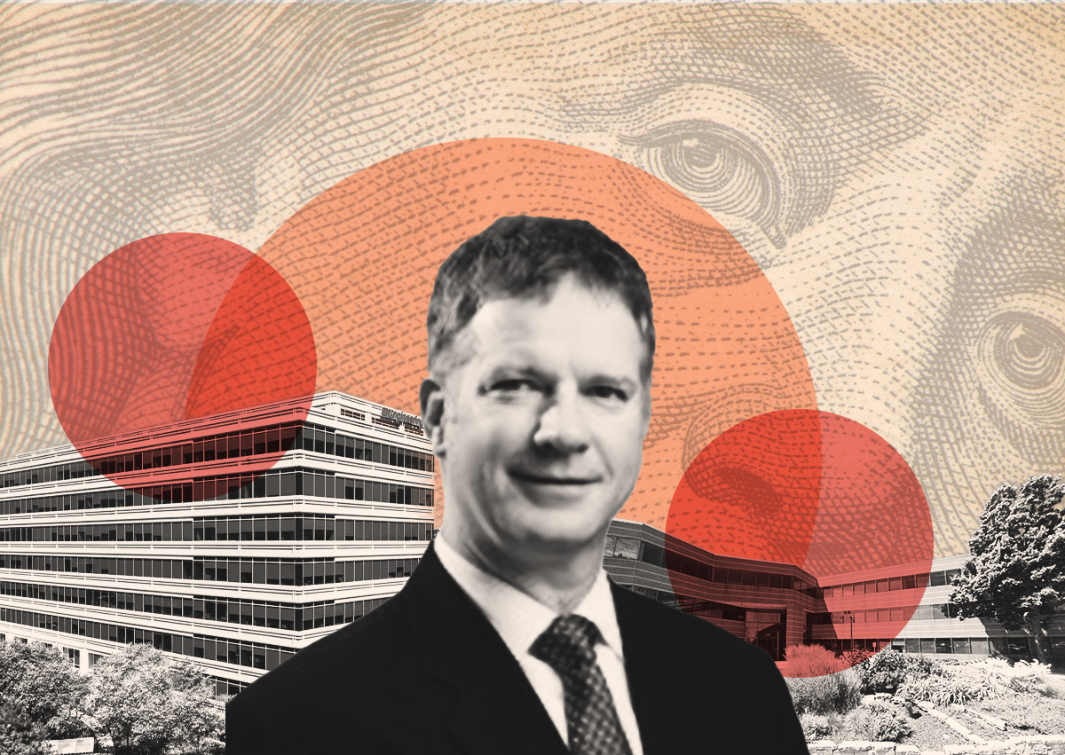 Adventus Realty Trust's Rick Charlton; 28100 Torch Parkway, Warrenville; 1420 Kensington Road, Oak Brook (Google Maps, Loopnet, Getty, Linkedin)