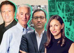 Gilbert Benhamou, Charlie Kushner, Laurent Morali and Nicole Kushner Meyer with 19199 Northwest 27th Avenue (LinkedIn, Kushner, Morali via Sasha Maslov, Google Maps)