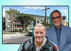 Los Angeles Councilman Gil Cedillo with property owner Tom Botz and Hillside Villa apartments, 636 N. Hill Place, Chinatown in Los Angeles (Apartments.com, Gil Cedillo, Globe Riders)