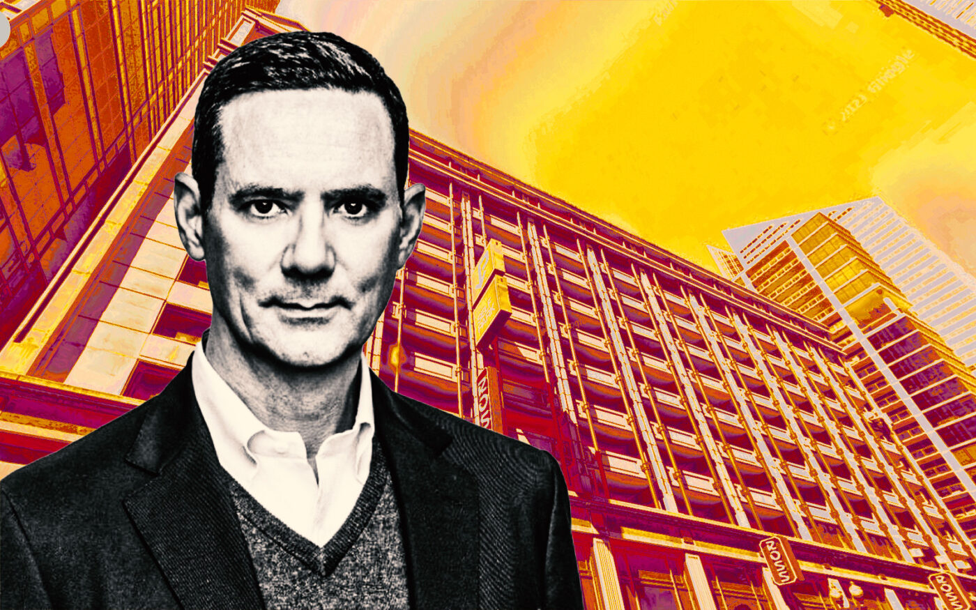 <p>Clermont’s Gordon Craig with parking garage at 20 East Randolph Street (Getty, Clermont, Google Maps)</p>
