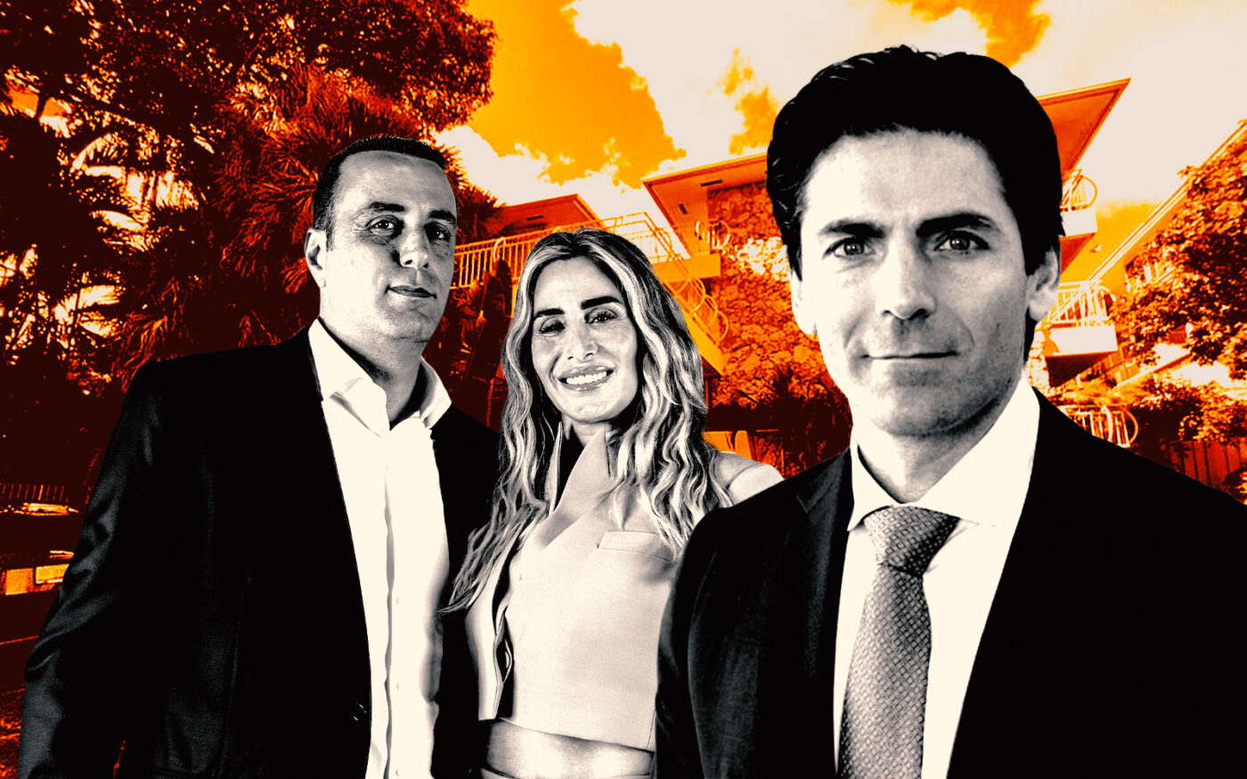 <p>Mast Capital’s Camilo Miguel Jr.; BH Group’s Liat and Isaac Toledano; and Bayshore Park condominium at 2545 South Bayshore Drive in Miami (Getty, Mast Capital, Google Maps)</p>
