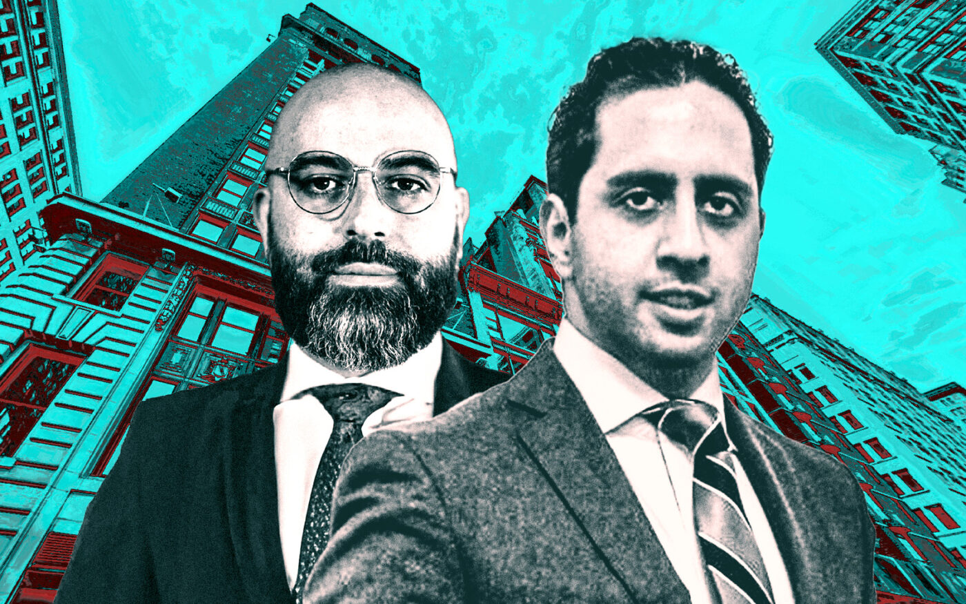 <p> Josh Rahmani and Ebi Khalil with 373 and 381 Park Avenue South (Getty, Google Maps, Empire Capital)</p>
