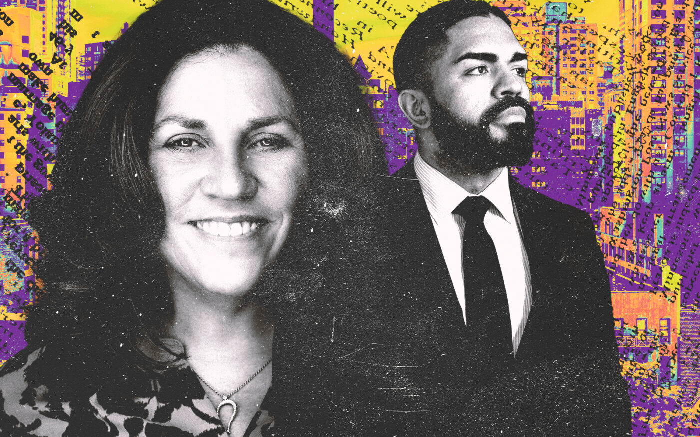 Ann Korchak of the Small Property Owners of New York and Kenny Burgos of the New York Apartment Association