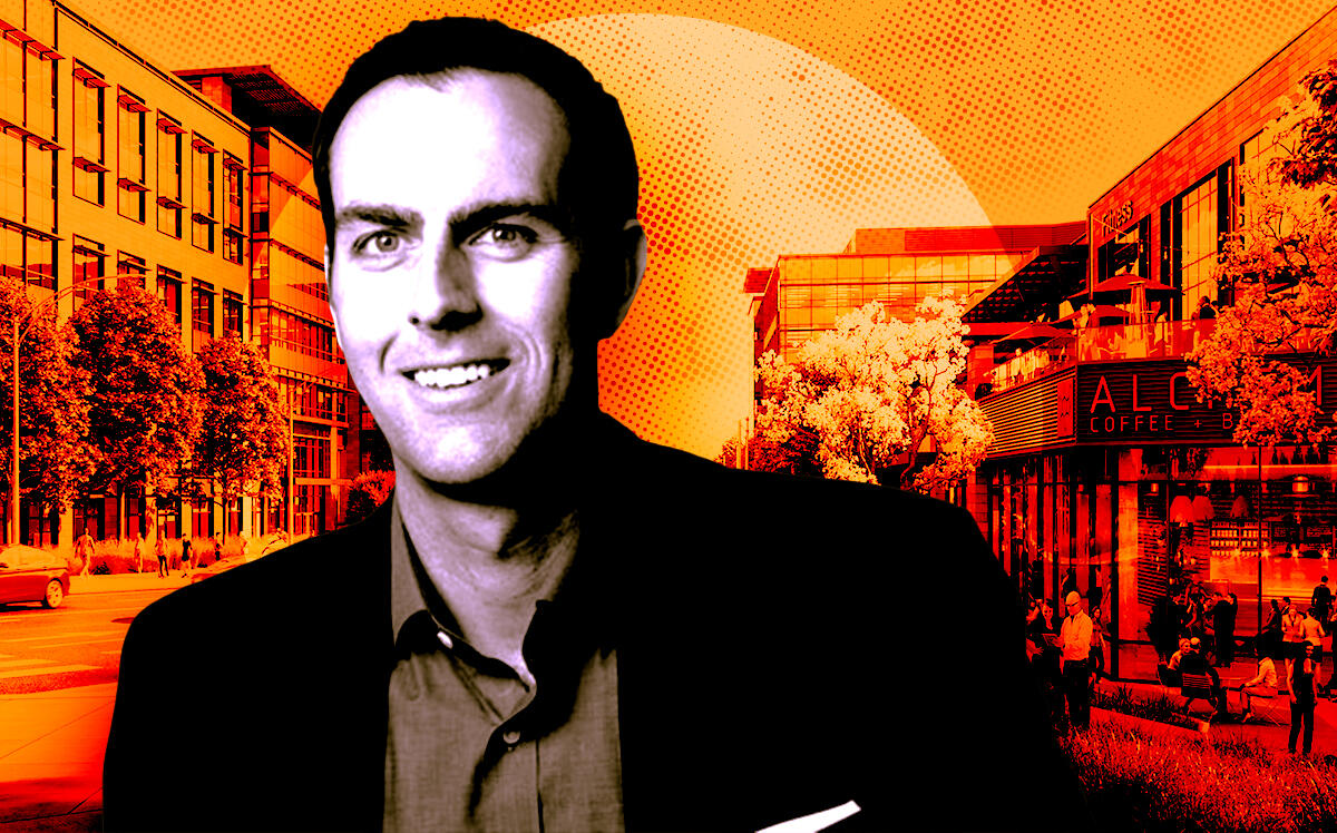 Lane Partners’ Marcus Gilmour and a rendering of Southline (Lane Partners, DES Architects + Engineers, Getty Images)