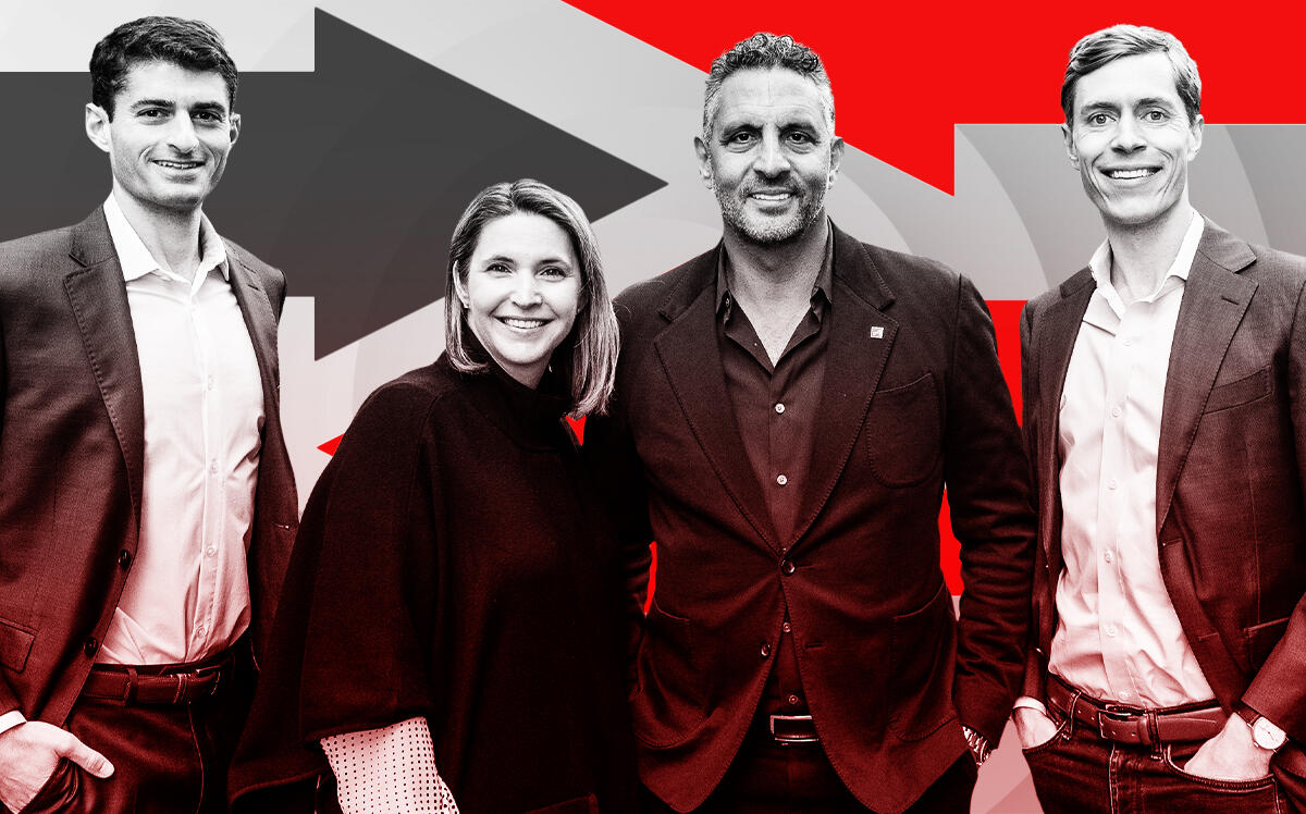 From left: The Agency's Phillip Lang, Rainy Hake Austin, Mauricio Umansky and David Walker (The Agency, iStock)