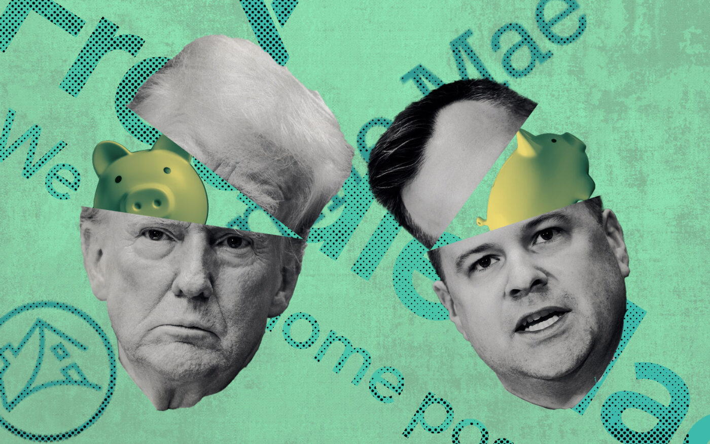 President Donald Trump, Federal Housing Finance Agency’s Bill Pulte (Getty, Wikimedia)