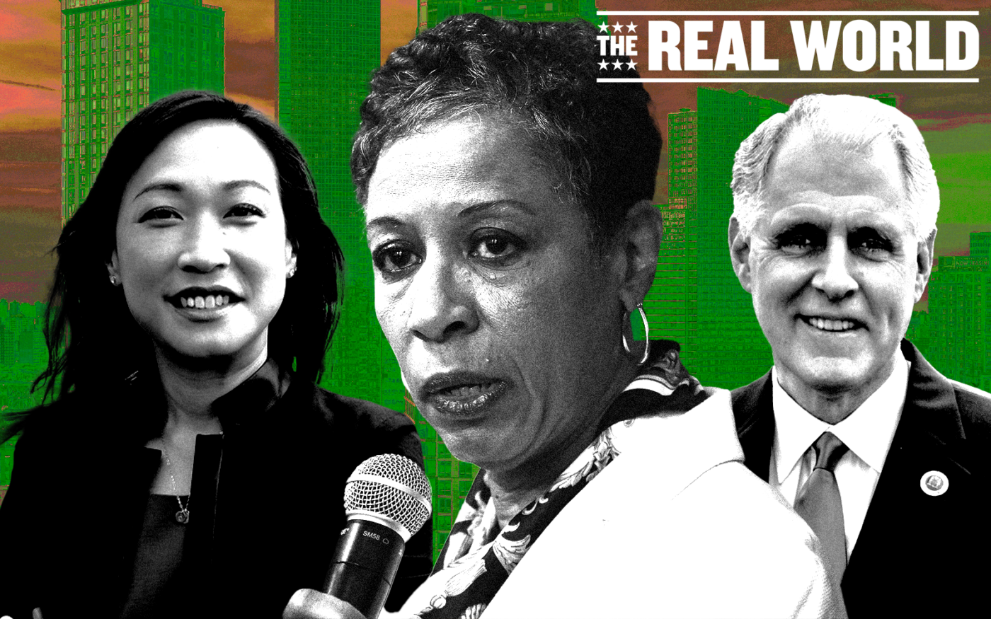 <p>City Council member Linda Lee, Speaker Adrienne Adams and City Council member James Gennaro (Getty, City Council)</p>
